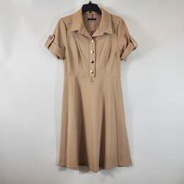 Tommy Hilfiger Brown Short Sleeve Dress Sz 8 alternative image