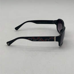 Womens Purple Black Plastic Frame Rectangle Designer Sunglasses With Case alternative image