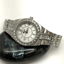 Designer Relic ZR11788 Pave Silver-Tone Round Dial Date Analog Wristwatch alternative image