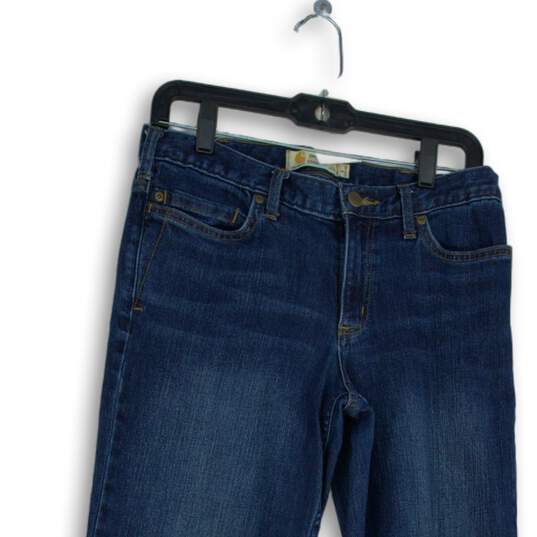 Womens Blue Medium Wash Pockets Original Denim Straight Leg Jeans Size 6R image number 3