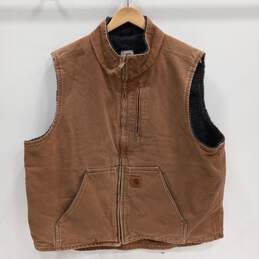 Vintage Carhartt Man's Brown Workwear Vest Size XL