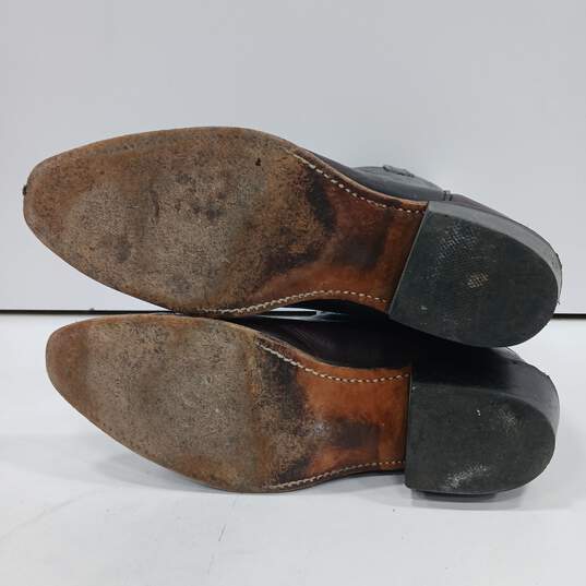 Men's Brown Cowboy Boots Size 9.5 image number 5