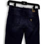 NWT Womens Blue Denim Distressed Dark Wash Stretch Skinny Leg Jeans Size 24 image number 3
