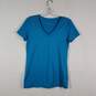 Womens Regular Fit V-Neck Short Sleeve Activewear Pullover T-Shirt Size Small image number 1