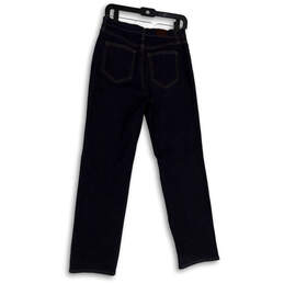 Womens Blue Denim Dark Wash Stretch Pockets Straight Leg Jeans Size 4 alternative image