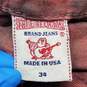 True Religion Red Tie Dye Wash Jeans Size 34 image number 4