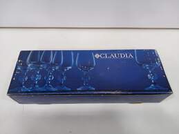 Claudia Set of 6 Czech Glass Goblets In Box