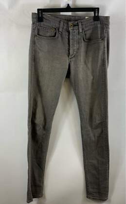 AllSaints Mens Gray Pockets Dark Wash Mid Rise Denim Skinny Jeans Size 30