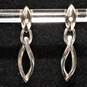 Sterling Silver Diamond Accent Drop Earrings - 3.0g image number 1
