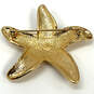 Designer Swarovski Gold-Tone Rhinestone Fashionable Starfish Brooch Pin image number 3