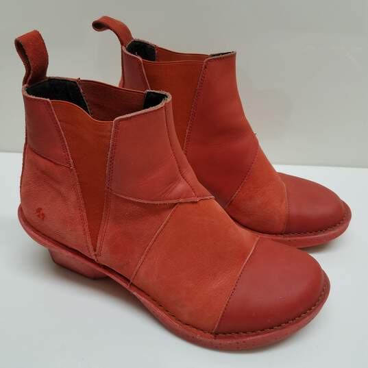 The Art Company red suede leather heeled pull on boots women's 40 / 9 image number 3