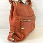 Michael Kors Leather Double Pocket Shoulder Bag Orange image number 3