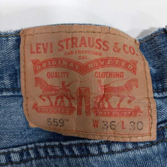 Men's Levi's Blue Denim Jeans Size 36x30 image number 4