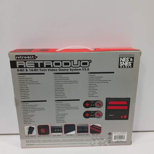 Retro-Bit Retro Duo Twin Video Game System NES and SNES V3.0 - Black/Red 