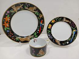 3 Cup Plates Jaguar Jungle Lynn Chase Designs China