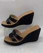 Authentic Salvatore Ferragamo Womens Black Wedge Platform Sandals Size 6C image number 1