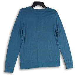 NWT Womens Blue Knitted Crew Neck Long Sleeve Pullover Sweater Size M alternative image