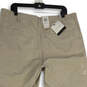 NWT Womens Tan Flat Front Slash Pocket Straight Leg Chino Pants Size 38X30 image number 4