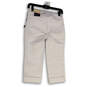NWT Womens White Denim Medium Wash Straight Leg Cropped Jeans Size 00P image number 2