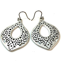 Designer Lucky Brand Silver-Tone engraved Fidh Hook Dangle Earrings alternative image