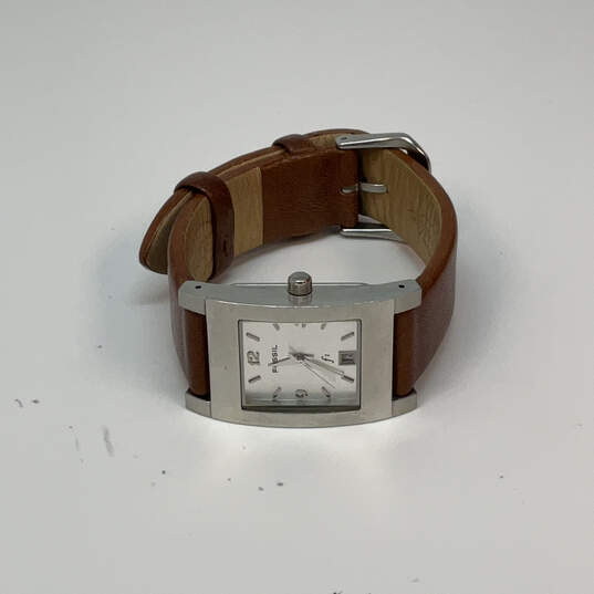 Designer Fossil F2 ES-9587 Silver-Tone Adjustable Strap Analog Wristwatch image number 1