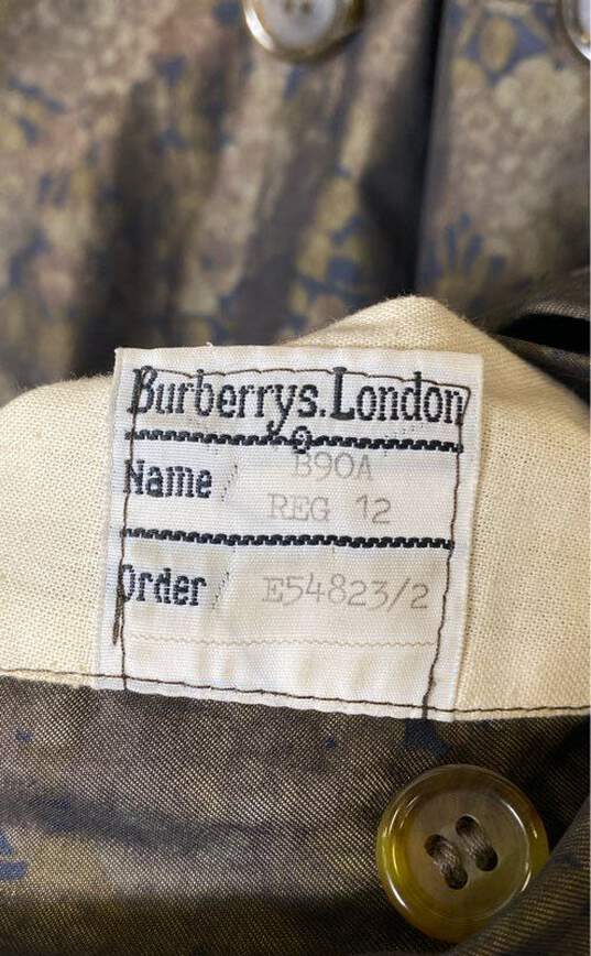 Vintage Burberry Women Floral Trench Coat Size 12 image number 3