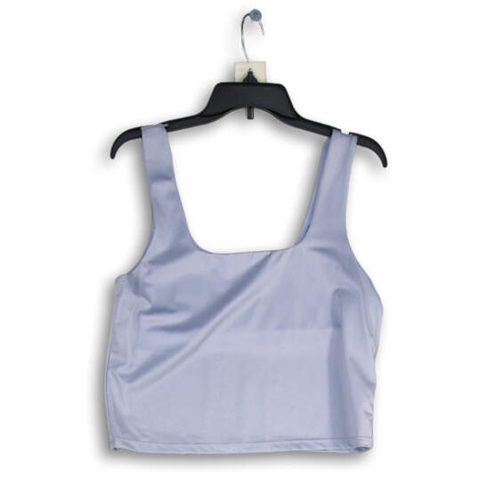 Womens Blue Square Neck Wide Strap Sleeveless Camisole Top Size XL image number 1
