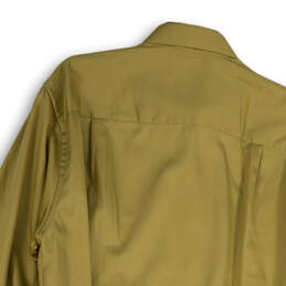 NWT Mens Gold Sateen Wrinkle Free Long Sleeve Collared Button-Up Shirt Sz L alternative image