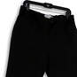 Womens Black Flat Front Slash Pockets Wide Leg Formal Dress Pants Size 10 image number 3