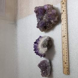 4.8 LBS. Assorted Lot Dark Purple Amethyst Crystal Druzy Cluster Geode Rocks alternative image
