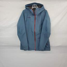 Mammut Blue Gray Hooded Full Zip Jacket MN Size XL