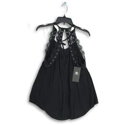 NWT Womens Black Lace V-Neck Sleeveless Pullover Tank Top Size Medium alternative image