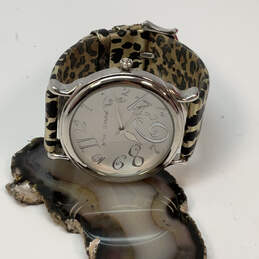 Designer Betsey Johnson Silver-Tone Adjustable Strap Analog Wristwatch