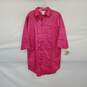 Randy With Love Vintage Pink Cotton Blend Long Button Up Shirt WM Size M NWT image number 1