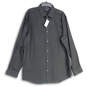 NWT Mens Black Long Sleeve Spread Collar Button-Up Shirt Size X-Large image number 1