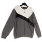 NWT Mens Multicolor Colorblock Knitted Long Sleeve Pullover Sweater Sz XXL image number 3