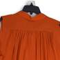 NWT Maeve Womens Orange Pleated Spread Collar Sleeveless Blouse Top Size XL image number 4