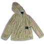 NWT Simply Vera Vera Wang Womens Beige Fleece Hooded Full-Zip Jacket Size Large image number 1