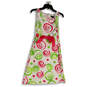 NWT Womens Multicolor Spiral Print Sleeveless Back Zip A-Line Dress Size 6 image number 1