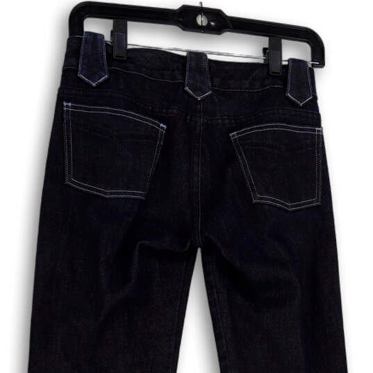Womens Blue Dark Wash Denim Pockets Stretch Regular Fit Bootcut Jeans Size 2 image number 3