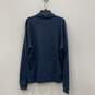 Authentic Mens Blue Burberry Brit Quarter Zip Pullover Sweater Size L With COA image number 3