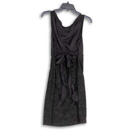 NWT Womens Black Floral Sleeveless Knee Length A-Line Dress Size Medium alternative image