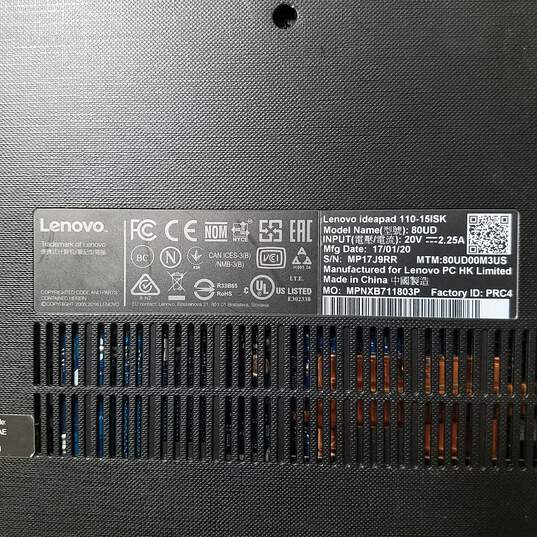 Lenovo IdeaPad 110-15ISK 15 Inch Intel 6th Gen i3-6100U 2.3GHz CPU 6GB RAM & HHD image number 8