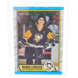 1989-90 HOF Mario Lemieux O-Pee-Chee/Topps Hockey Cards alternative image