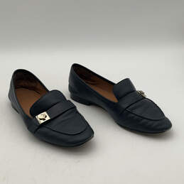 Womens Catroux Navy Blue Calf Leather Round Toe Slip-On Loafers Size 8B alternative image