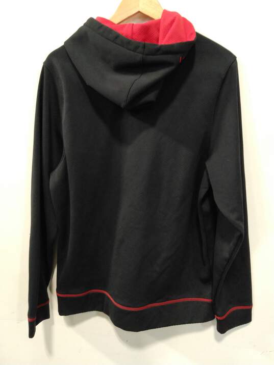 Under Armour Men's Black and Red Hoodie Size Medium image number 6