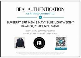 AUTHENTICATED MEN'S BURBERRY BRIT LIGHTWEIGHT BOMBER JACKET SZ SMALL alternative image