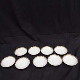 Bundle of 9 White Noritake China Plates