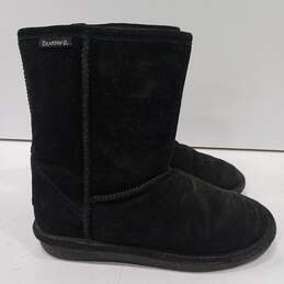 Womens Emma Short Black Suede Round Toe Pull On Mid Calf Winter Boots Size 8.5 alternative image