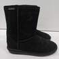 Womens Emma Short Black Suede Round Toe Pull On Mid Calf Winter Boots Size 8.5 image number 2